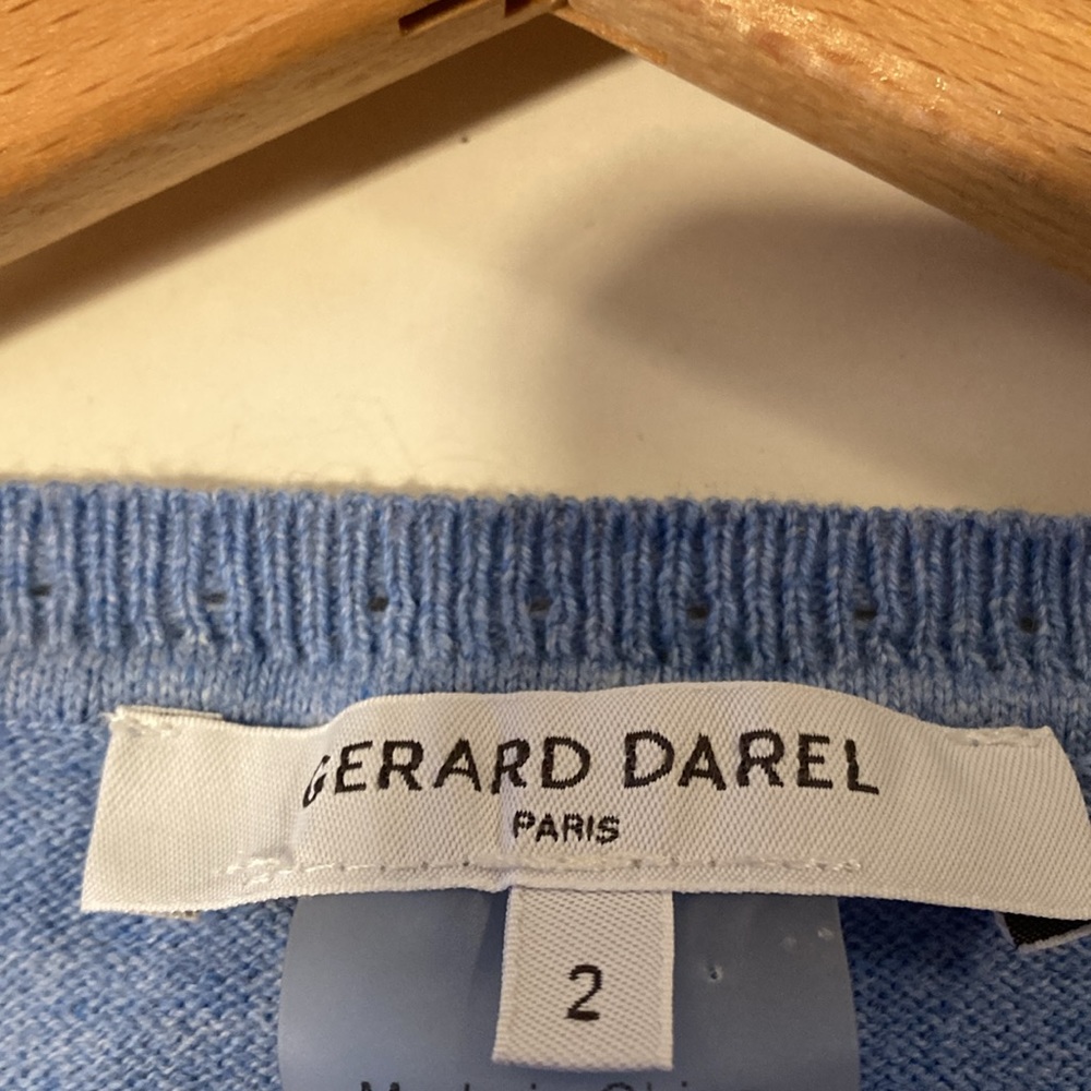 Gerard Darel Leonie “ Amore” Sweater Size‎ 2 Blue - Picture 6 of 7
